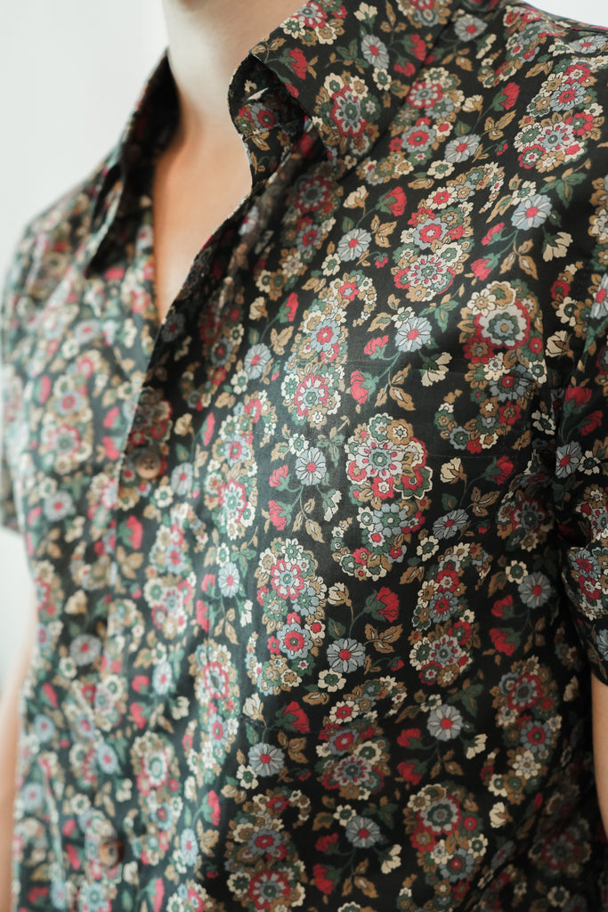 Regular Fit Button Up Shirt - Flores Petunia