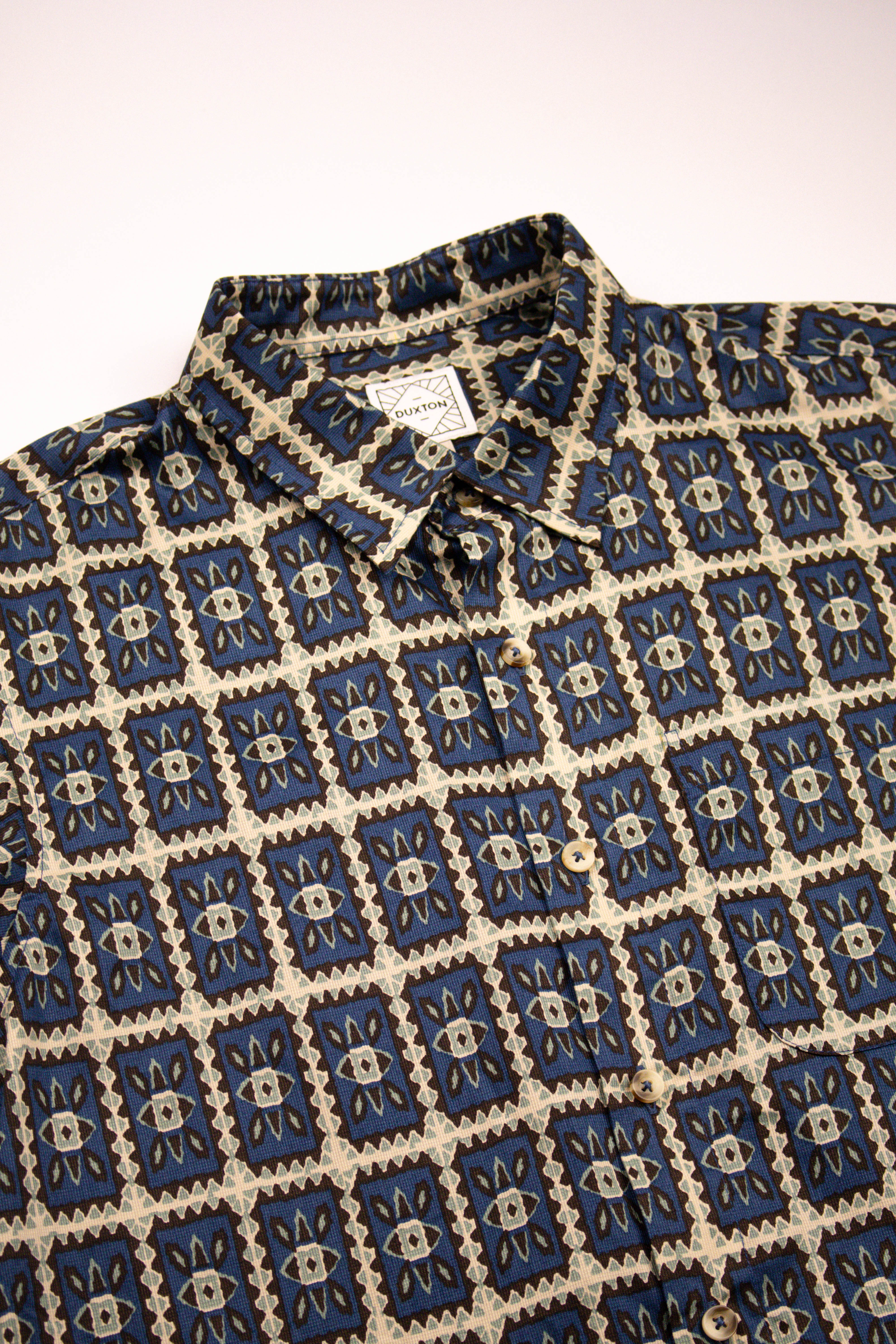 Regular Fit Button Up Shirt - Boho Batik | DUXTON– Duxton